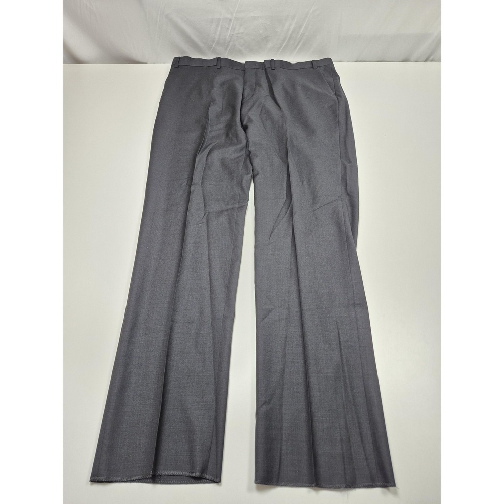 Tallia Dress Pants Mens 39x36 Gray Wool Flat Front Lined Unhemmed NWT Formal